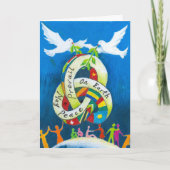 Kerstkaart van jonge kunstenaar feestdagen kaart (Voorkant)