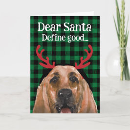 Kerstkaart van jouw Bloodhound Bedankkaart