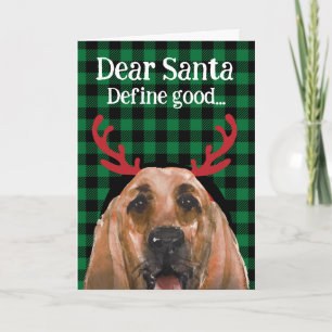 Kerstkaart van jouw Bloodhound Bedankkaart