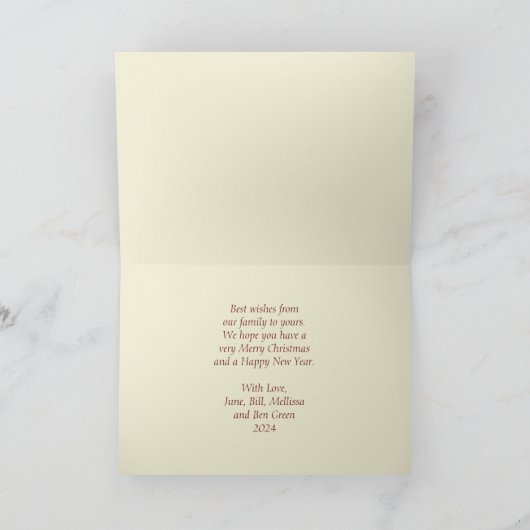 Kerstkaart van Kerstman en Puppy die een dutje doe Kaart (Binnen)