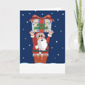 Kerstkaart van Kerstman Feestdagen Kaart (Voorkant)