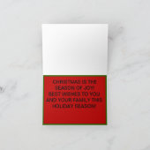 Kerstkaart van Kerstman op een motorfiets Kaart (Binnen)