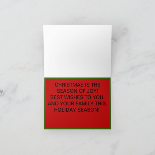 Kerstkaart van Kerstman op een motorfiets Kaart (Binnen)