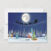 Kerstkaart van kerstman voor kerstavond (Achterkant)
