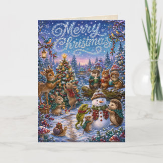 Kerstkaart van Moonberry Hollow Woodland Kaart