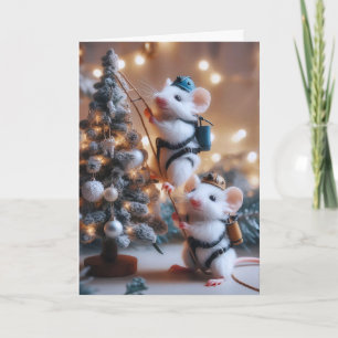Kerstkaart van muizen kaart