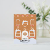 Kerstkaart van niet-fotografisch snoepkruidthema (Staand voorkant)