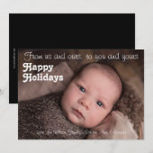 Kerstkaart, van ons en de onzen aan jou en de jouw feestdagenkaart (Voorkant / Achterkant)