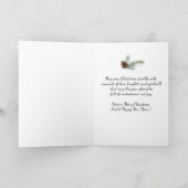 Kerstkaart van ons huis aan van u feestdagen kaart (Binnen)