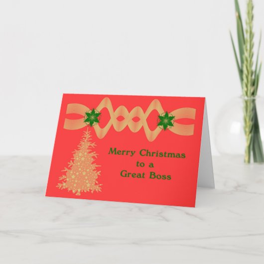 kerstKaart van personeel naar Boss Feestdagen Kaart (Voorkant)