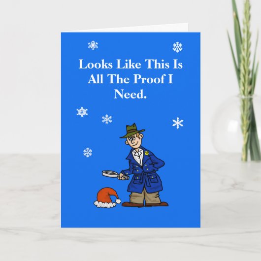 Kerstkaart van politie kaart (Voorkant)