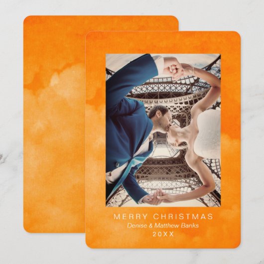 Kerstkaart van Quetzal van de waterverf de Kaart (Voorkant / Achterkant)