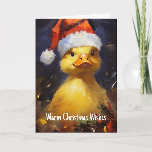 Kerstkaart van Santa Duck Kaart (Voorkant)