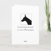 Kerstkaart van Santa - Greyhound (a513) Feestdagen Kaart (Achterkant)