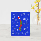 Kerstkaart van Santa's Back Chiropractic Kaart (Gele Bloem)