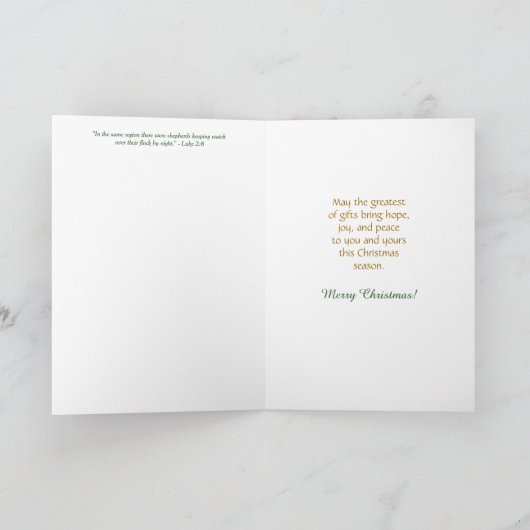 Kerstkaart van Shepherd Feestdagen Kaart (Binnen)