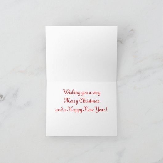 Kerstkaart van Sinterklaas en ijsbeer Kaart (Binnen)