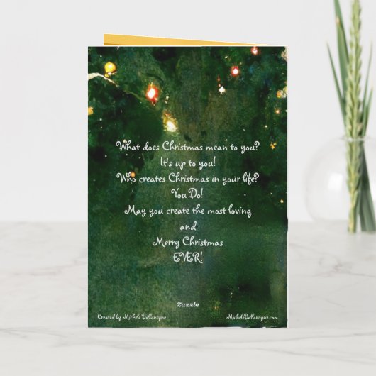 Kerstkaart van Sinterklaas impressionisme aquarel  Kaart (Achterkant)