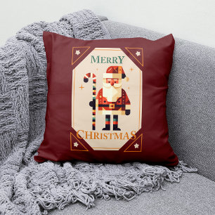 Kerstkaart van Sinterklaas met snoeprietje Kussen