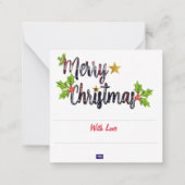 Kerstkaart van Sinterklaas Notitiekaartje (Achterkant)