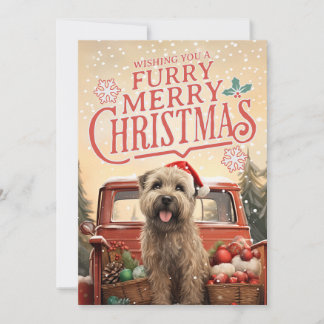 Kerstkaart van Soft Coated Wheaten Terrier