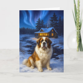 Kerstkaart van St. Bernard Feestdagen Kaart