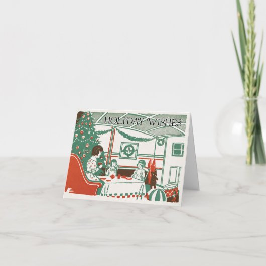 kerstkaart van  stijl "Vakantiegangers" Feestdagen Kaart (Voorkant)