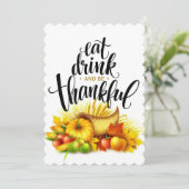 Kerstkaart van Thanksgiving (Staand voorkant)
