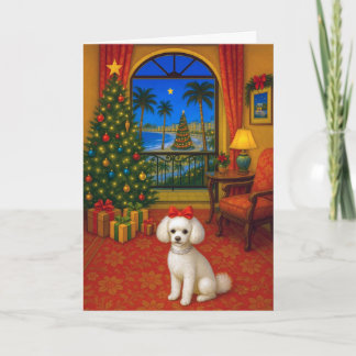 Kerstkaart van Toy Poodle Feestdagen Kaart