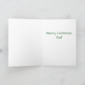 Kerstkaart van vader en kind kaart (Binnen)