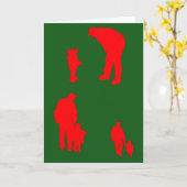 Kerstkaart van vader en kind kaart (Gele Bloem)