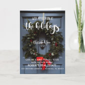 Kerstkaart van vastgoedbedrijf kaart (Voorkant)
