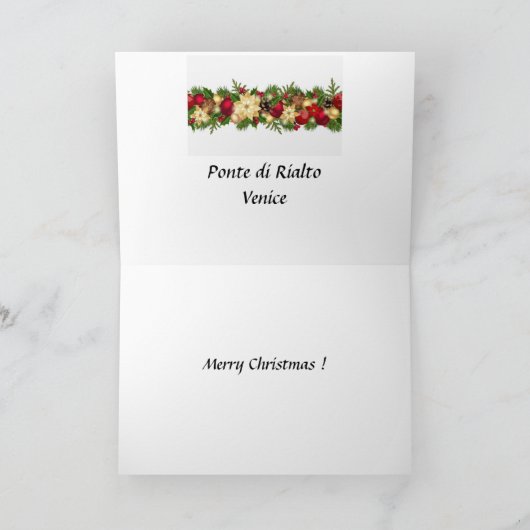 kerstkaart - Venetië Feestdagen Kaart (Binnen)