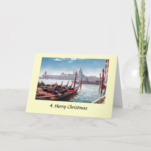 Kerstkaart - Venetië, Italië Feestdagen Kaart (Voorkant)