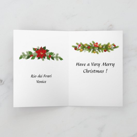 kerstkaart - Venetië Kaart (Binnen)