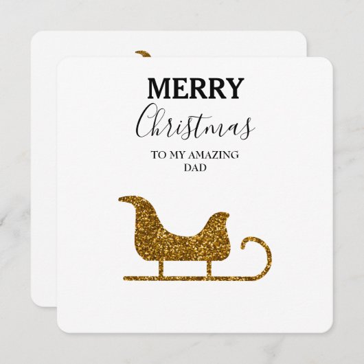 kerstKaart Verbazingwekkend pap - Glitter Slapigh (Voorkant / Achterkant)