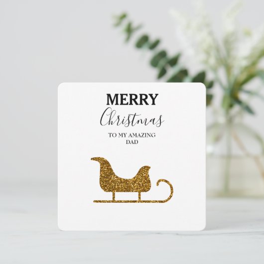 kerstKaart Verbazingwekkend pap - Glitter Slapigh (Staand voorkant)