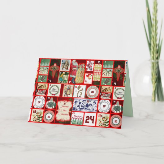 kerstkaart verleden tijd kaart (Voorkant)