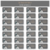 Kerstkaart verzendlijst label set Lama Schaap (Voorkant)