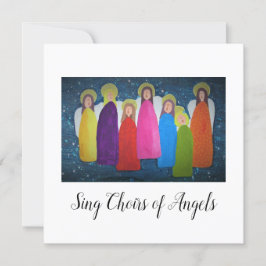 kerstKaart: Vibrant Choir van Angels