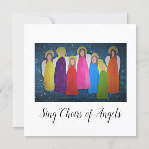 kerstKaart: Vibrant Choir van Angels