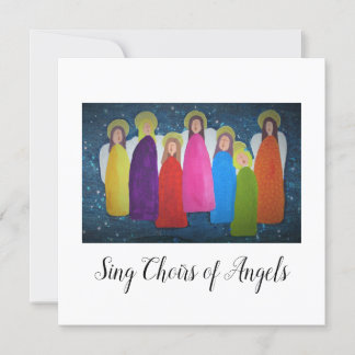 kerstKaart: Vibrant Choir van Angels