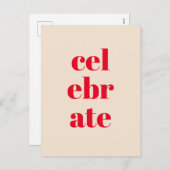 Kerstkaart vieren feestdagenkaart (Voorkant / Achterkant)