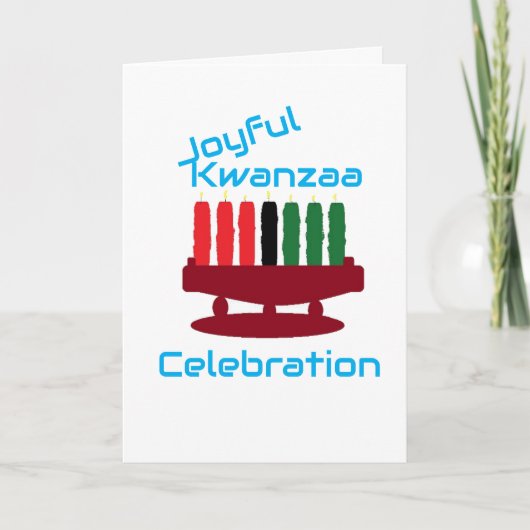 Kerstkaart: viering Kwanzaa Feestdagen Kaart (Voorkant)