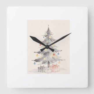 Kerstkaart Vierkante Klok