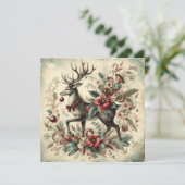 Kerstkaart vintage (Staand voorkant)