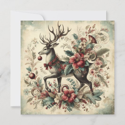 Kerstkaart vintage (Voorkant)