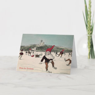 Kerstkaart Vintage   Glædelig Jul Noorwegen Feestdagen Kaart