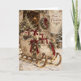 Kerstkaart - Vintage Scene - V3 Kaart