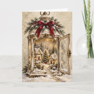 Kerstkaart - Vintage Scene - V7 Kaart